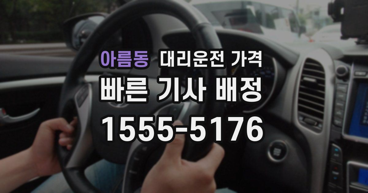 아름동 대리운전 가격