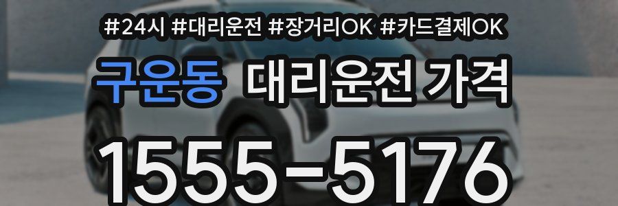 구운동 대리운전 가격
