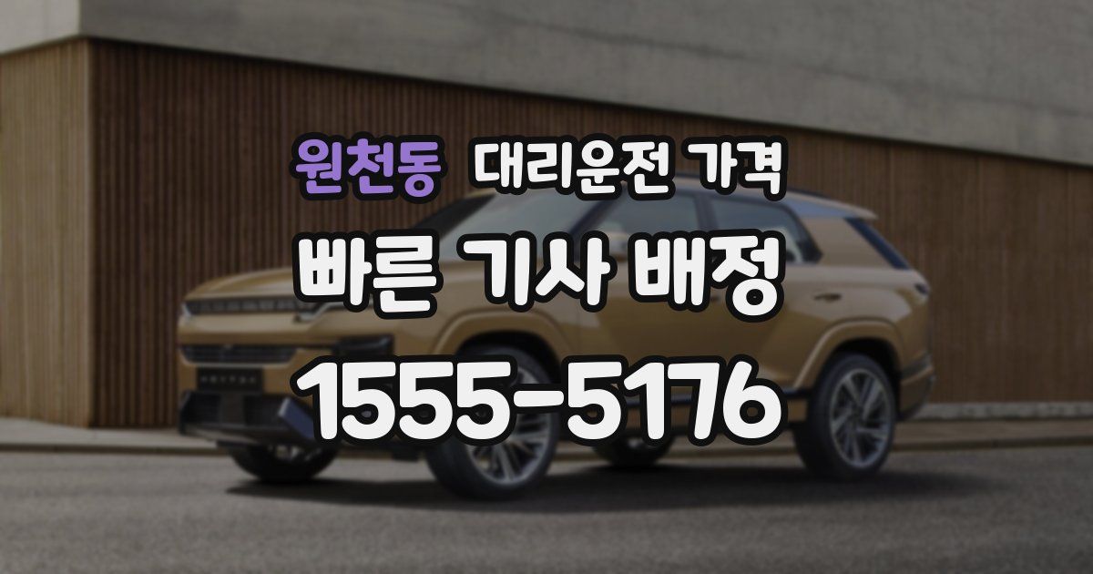 원천동 대리운전 가격