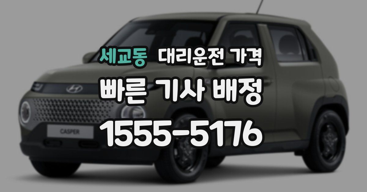 세교동 대리운전 가격