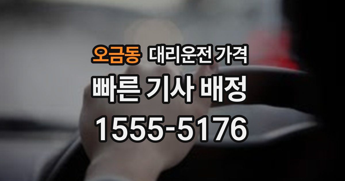 오금동 대리운전 가격