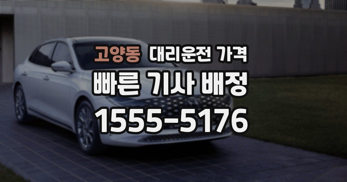 고양동 대리운전 가격