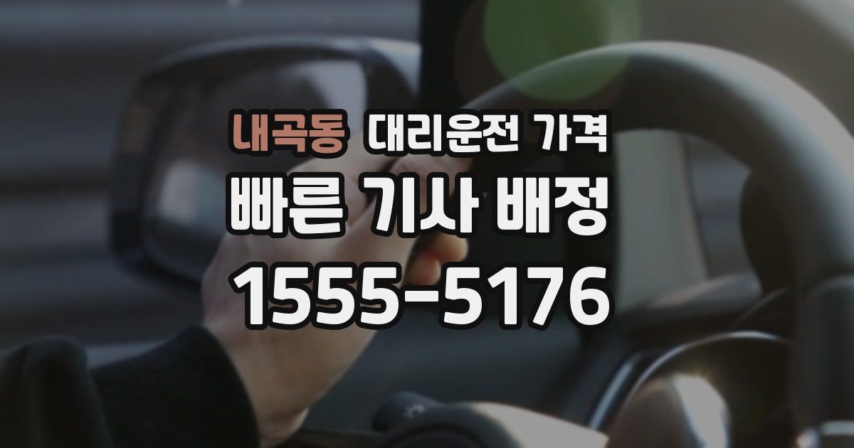 내곡동 대리운전 가격