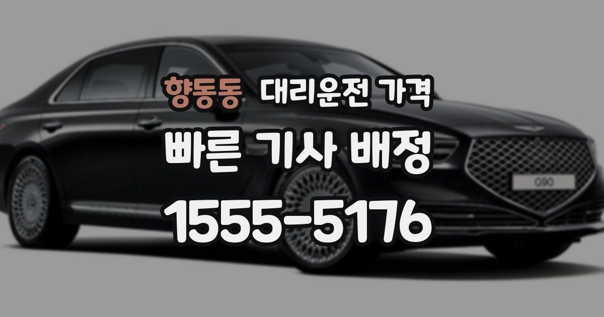 향동동 대리운전 가격