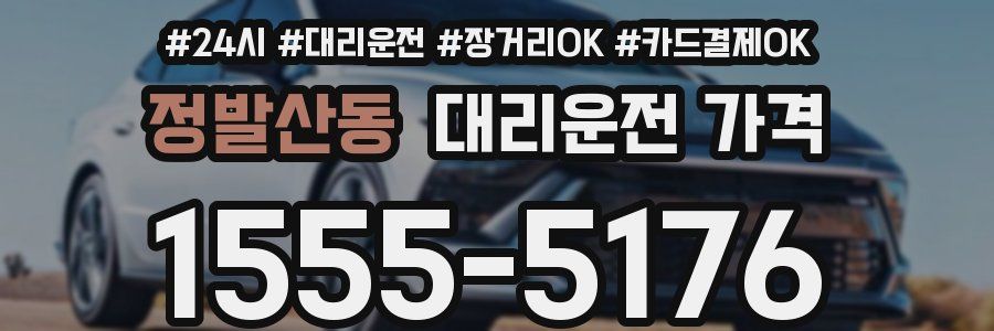 정발산동 대리운전 가격