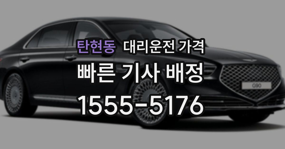 탄현동 대리운전 가격