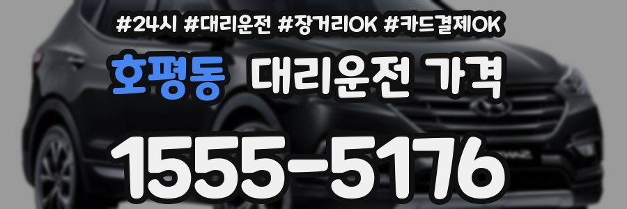 호평동 대리운전 가격
