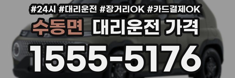 수동면 대리운전 가격