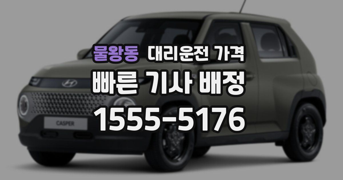 물왕동 대리운전 가격