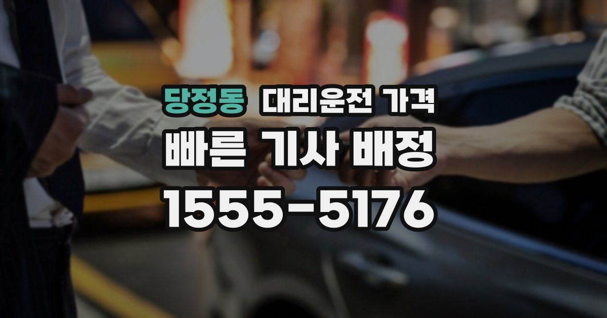 당정동 대리운전 가격