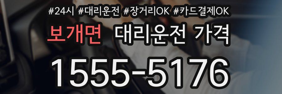 보개면 대리운전 가격
