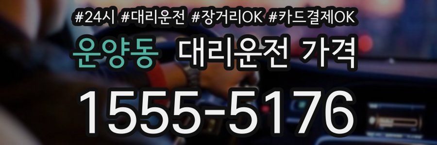 운양동 대리운전 가격
