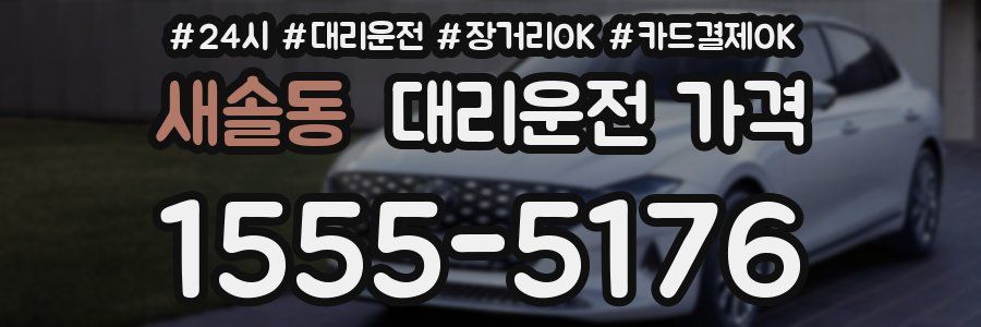 새솔동 대리운전 가격