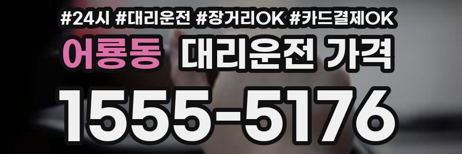 어룡동 대리운전 가격