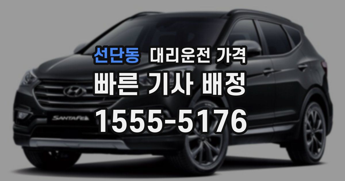 선단동 대리운전 가격