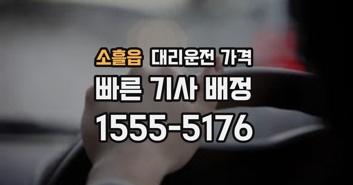 소흘읍 대리운전 가격