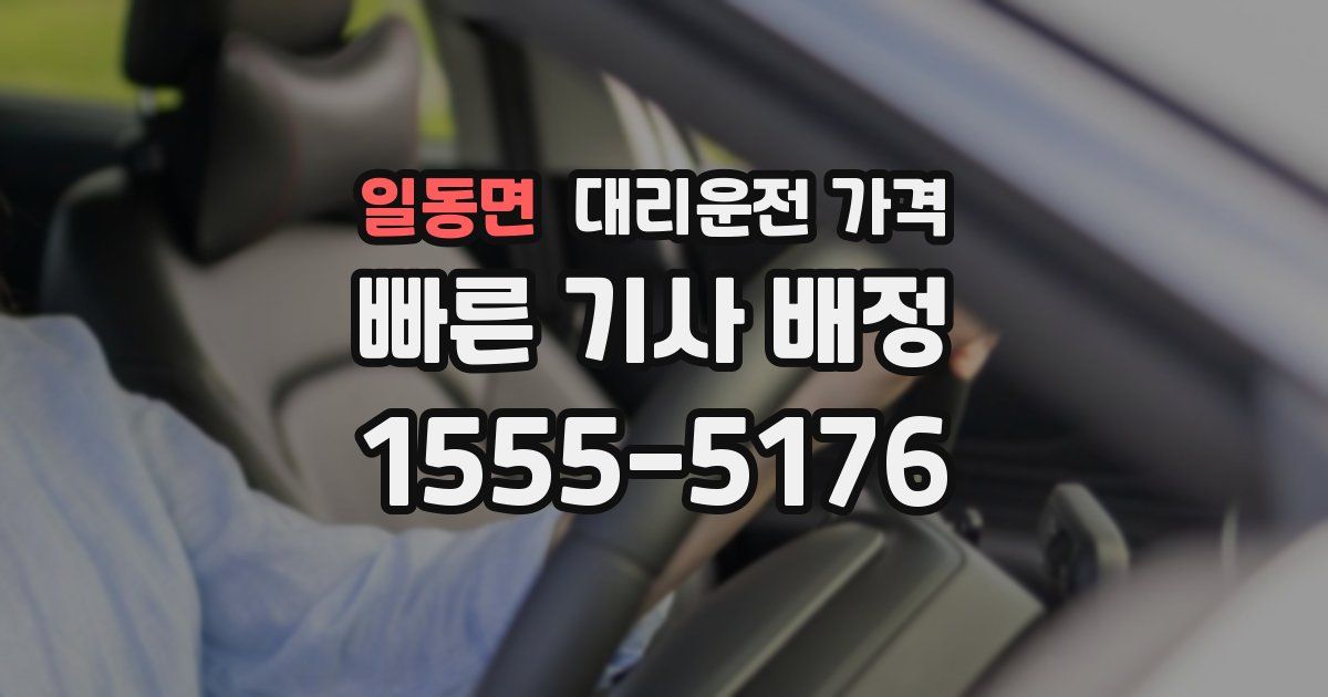 일동면 대리운전 가격