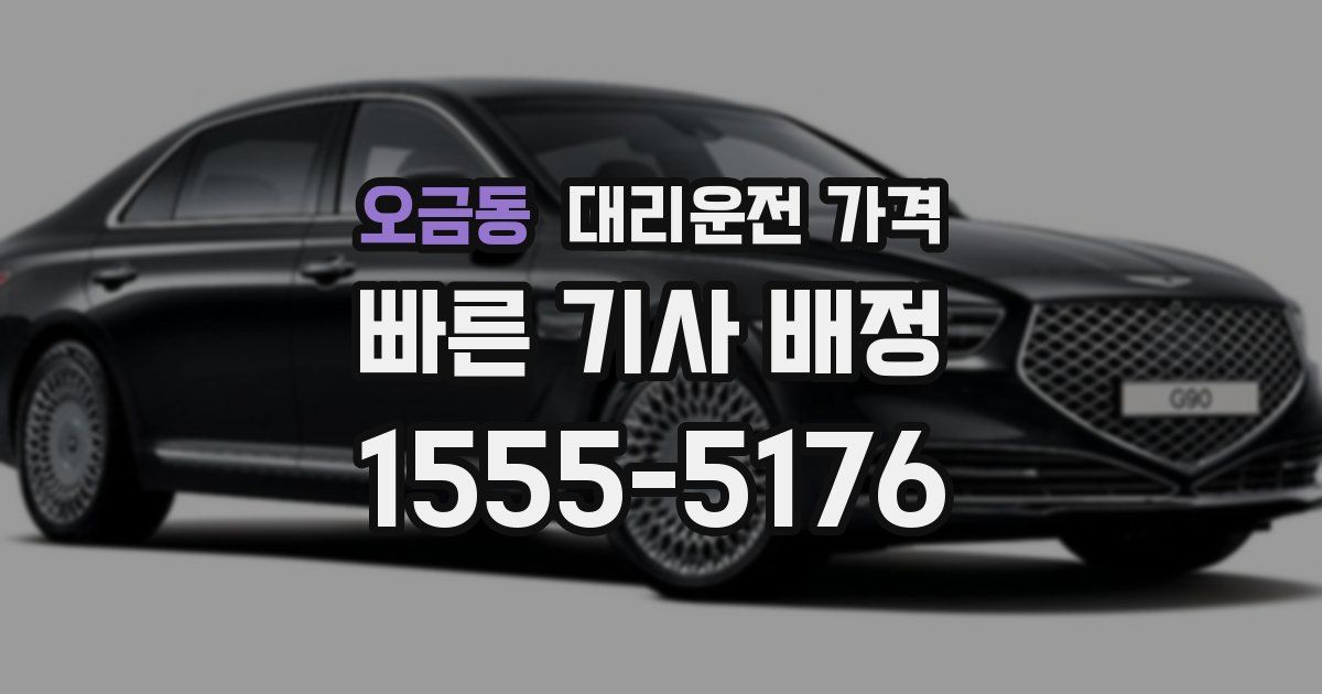 오금동 대리운전 가격