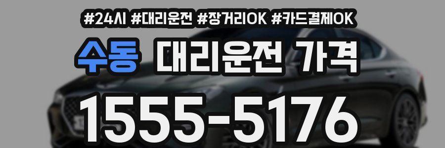 수동 대리운전 가격