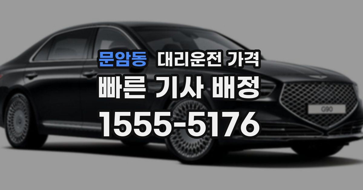 문암동 대리운전 가격