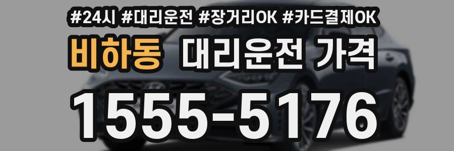 비하동 대리운전 가격