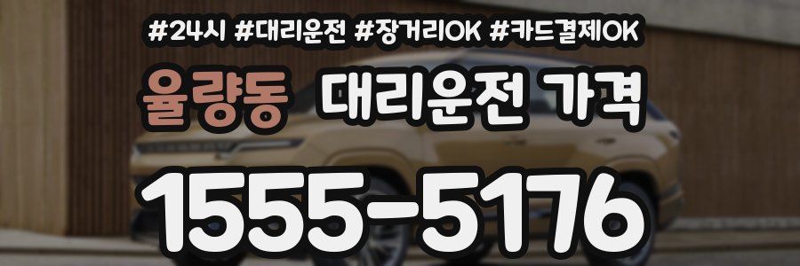 율량동 대리운전 가격