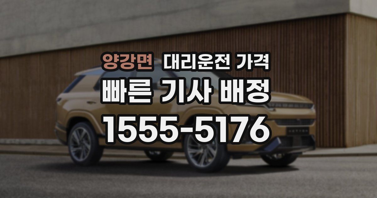 양강면 대리운전 가격