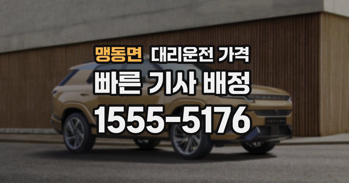 맹동면 대리운전 가격