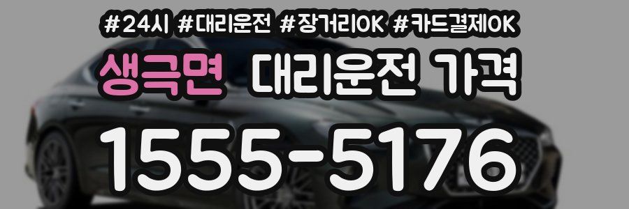 생극면 대리운전 가격