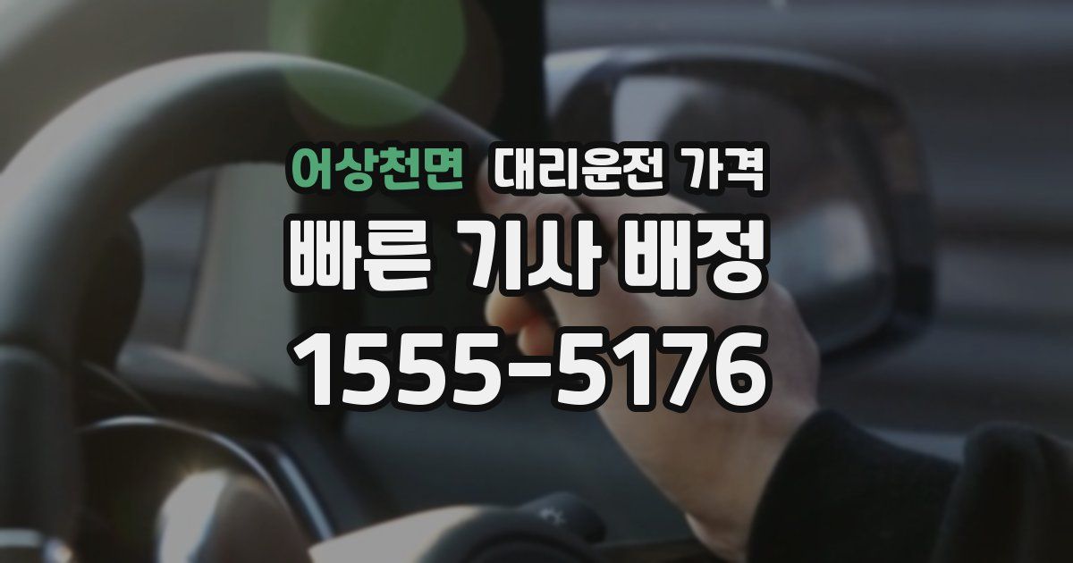 어상천면 대리운전 가격