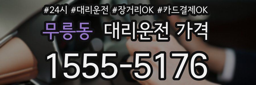 무릉동 대리운전 가격