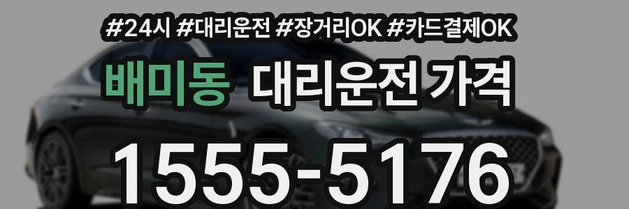 배미동 대리운전 가격