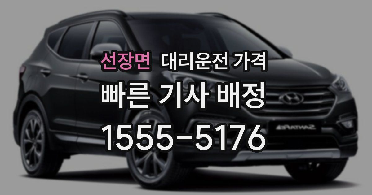 선장면 대리운전 가격