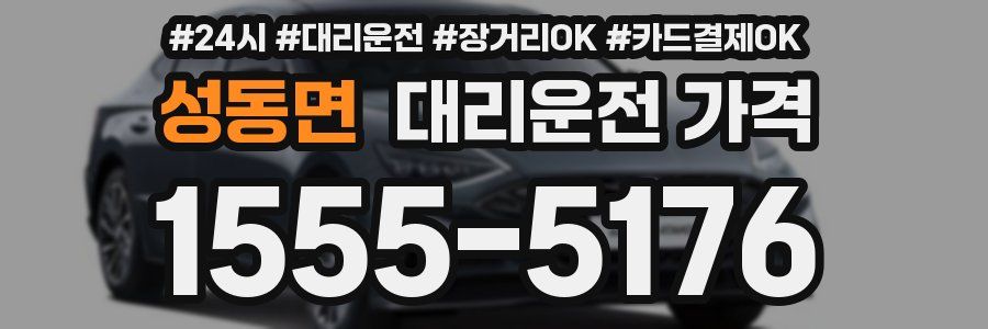 성동면 대리운전 가격