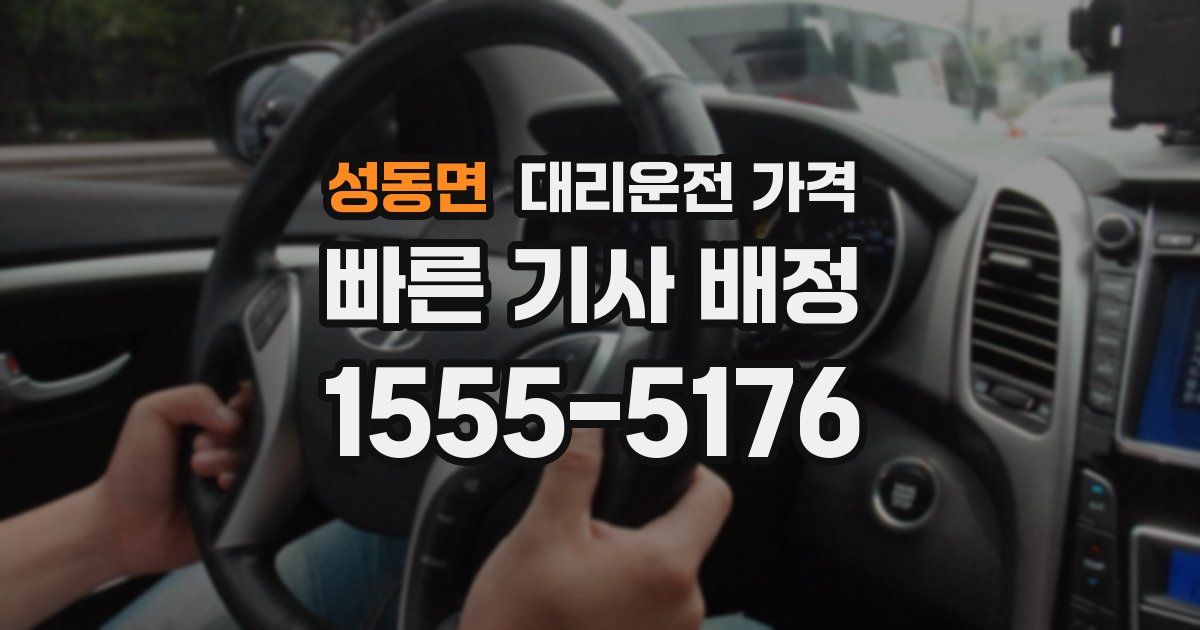 성동면 대리운전 가격