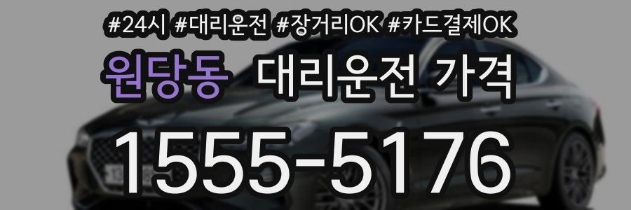 원당동 대리운전 가격