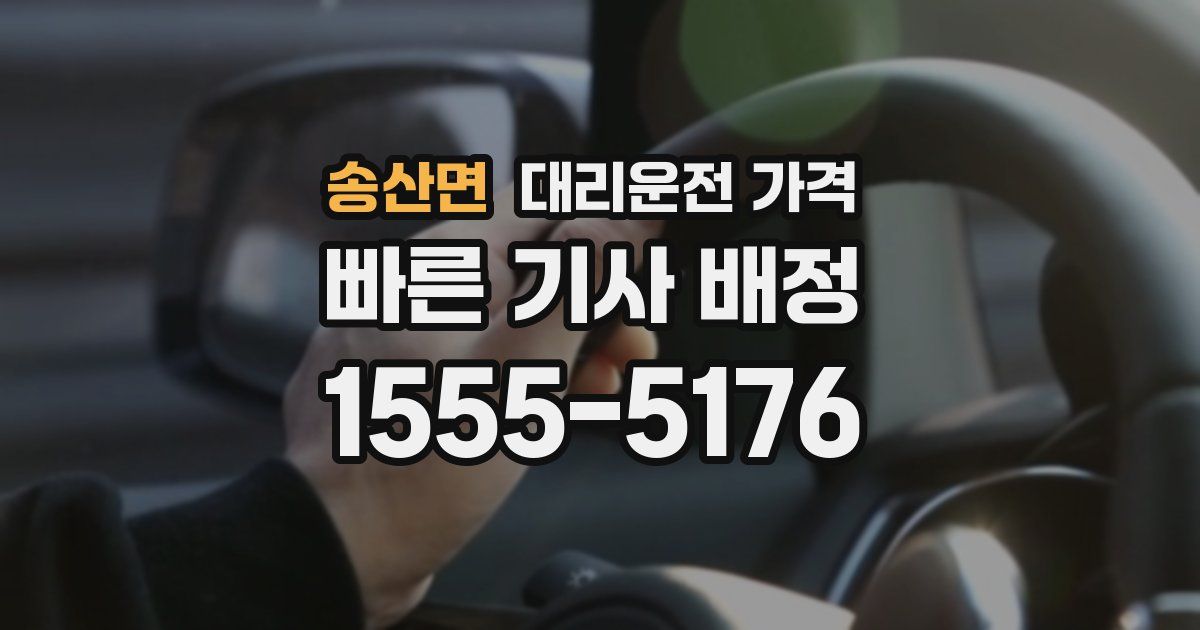 송산면 대리운전 가격