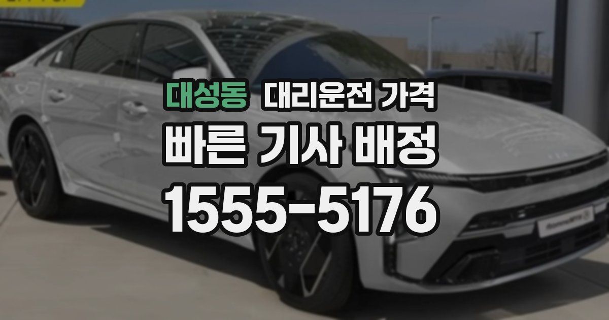 대성동 대리운전 가격