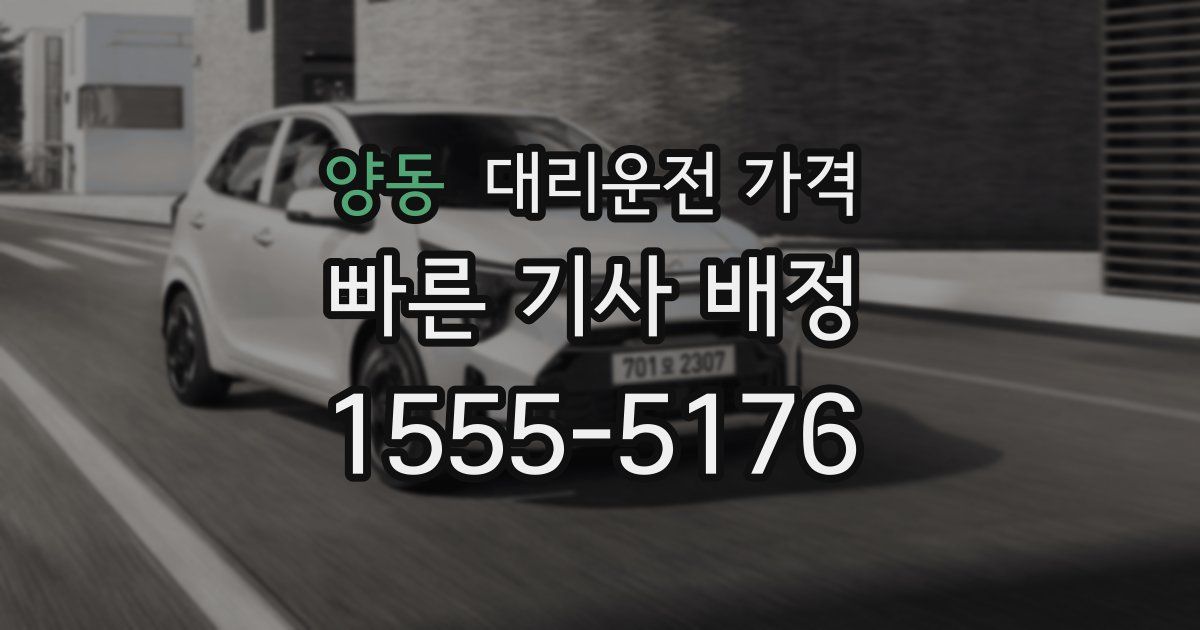 양동 대리운전 가격