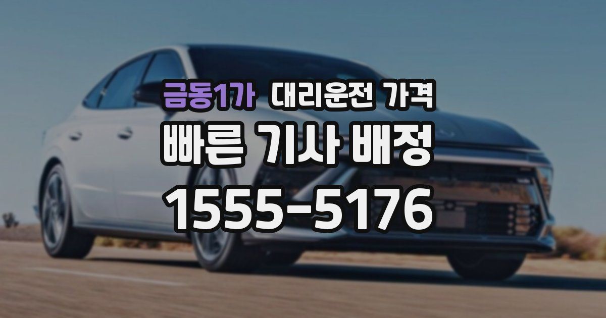 금동1가 대리운전 가격