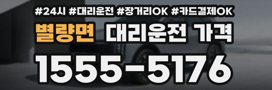 별량면 대리운전 가격
