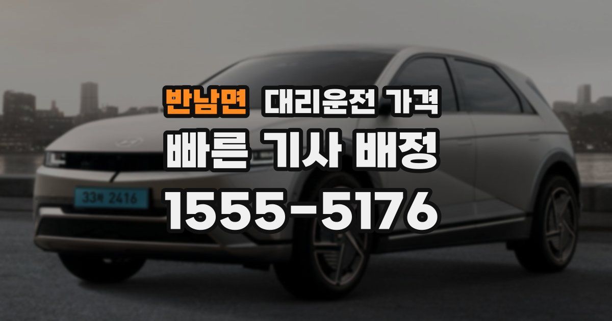 반남면 대리운전 가격
