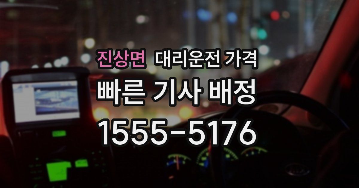 진상면 대리운전 가격