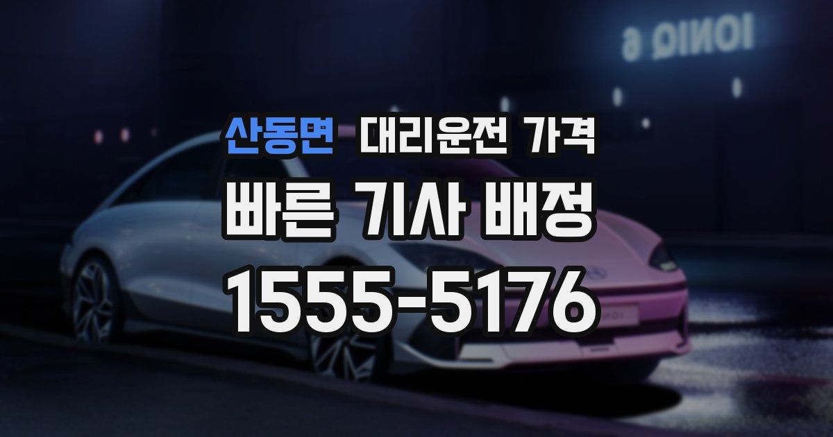 산동면 대리운전 가격