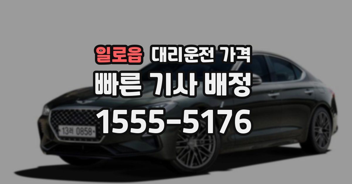 일로읍 대리운전 가격