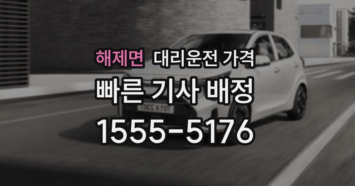 해제면 대리운전 가격