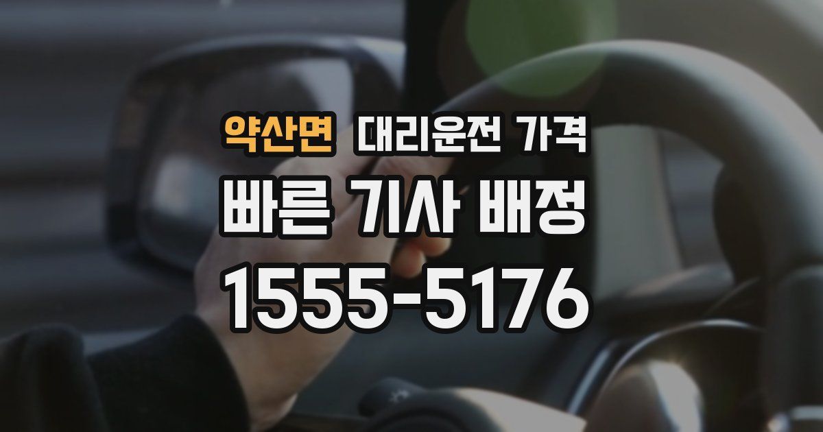 약산면 대리운전 가격
