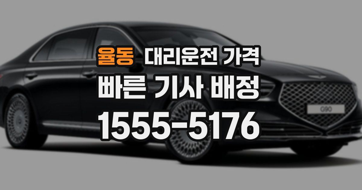 율동 대리운전 가격