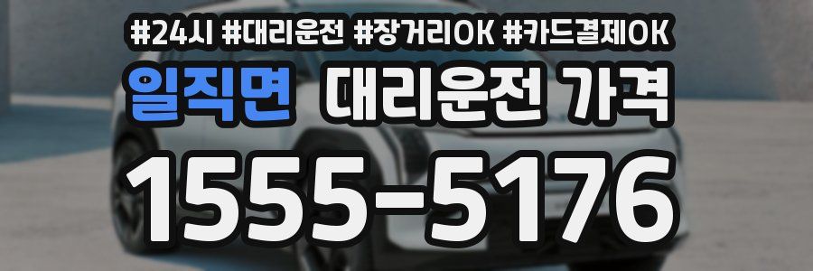 일직면 대리운전 가격