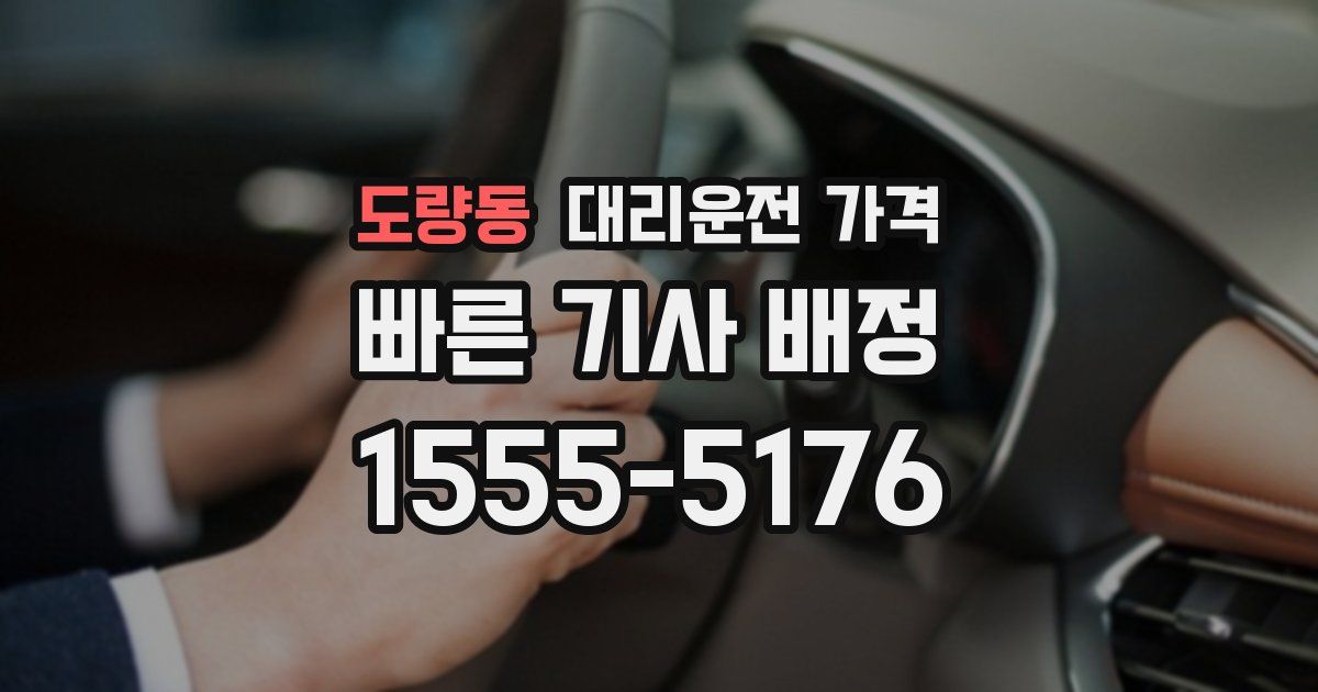 도량동 대리운전 가격